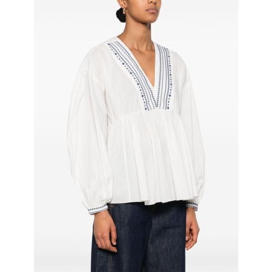 A.P.C. A.P.C. Women Blouses COHHH F13449 AAB WHITE Size XS / US 0-2 / IT 36-38 - 2 Thumbnail
