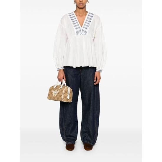 A.P.C. A.P.C. Women Blouses COHHH F13449 AAB WHITE Size XS / US 0-2 / IT 36-38 - 5 Thumbnail