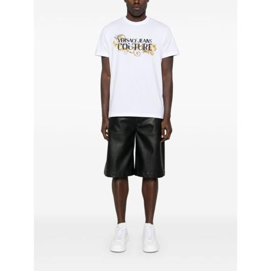 Versace VERSACE Men T-Shirts 78GAHC05 CJ01C G03 WHITE Size US XL / EU 56 / 4 - 4 Thumbnail