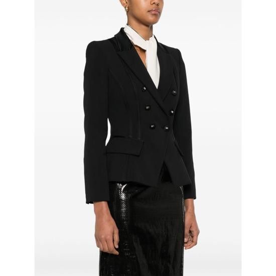Elisabetta Franchi ELISABETTA FRANCHI Women Suit Jackets GI14251E2 110 BLACK Size L / US 10 / IT 46 - 2 Thumbnail