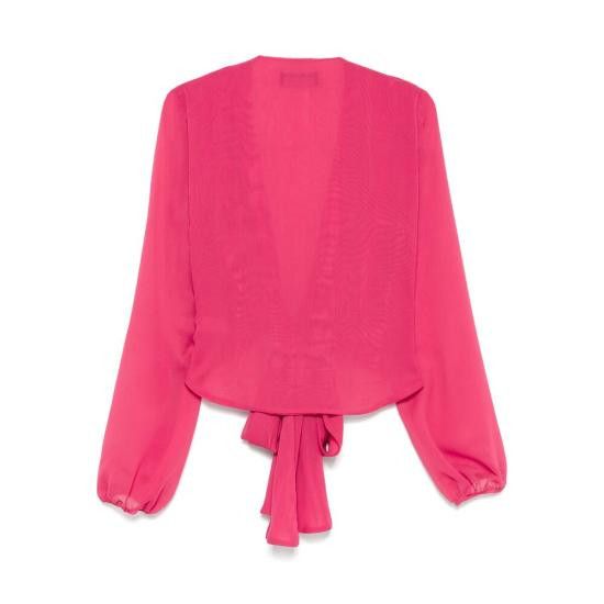 Chiara Boni CHIARA BONI Women Blouses TAKAO CHIFFON 497 PINK Size XL / US 12-14 / IT 48-50 - 2 Thumbnail