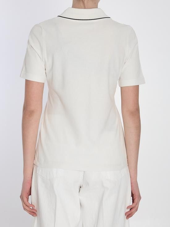 Moncler MONCLER Women Polo Shirts 8A00004 WHITE Size XS / US 0-2 / IT 36-38 - 4 Thumbnail