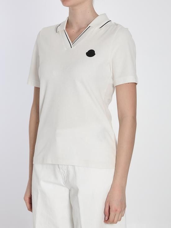 Moncler MONCLER Women Polo Shirts 8A00004 WHITE Size XS / US 0-2 / IT 36-38 - 2 Thumbnail