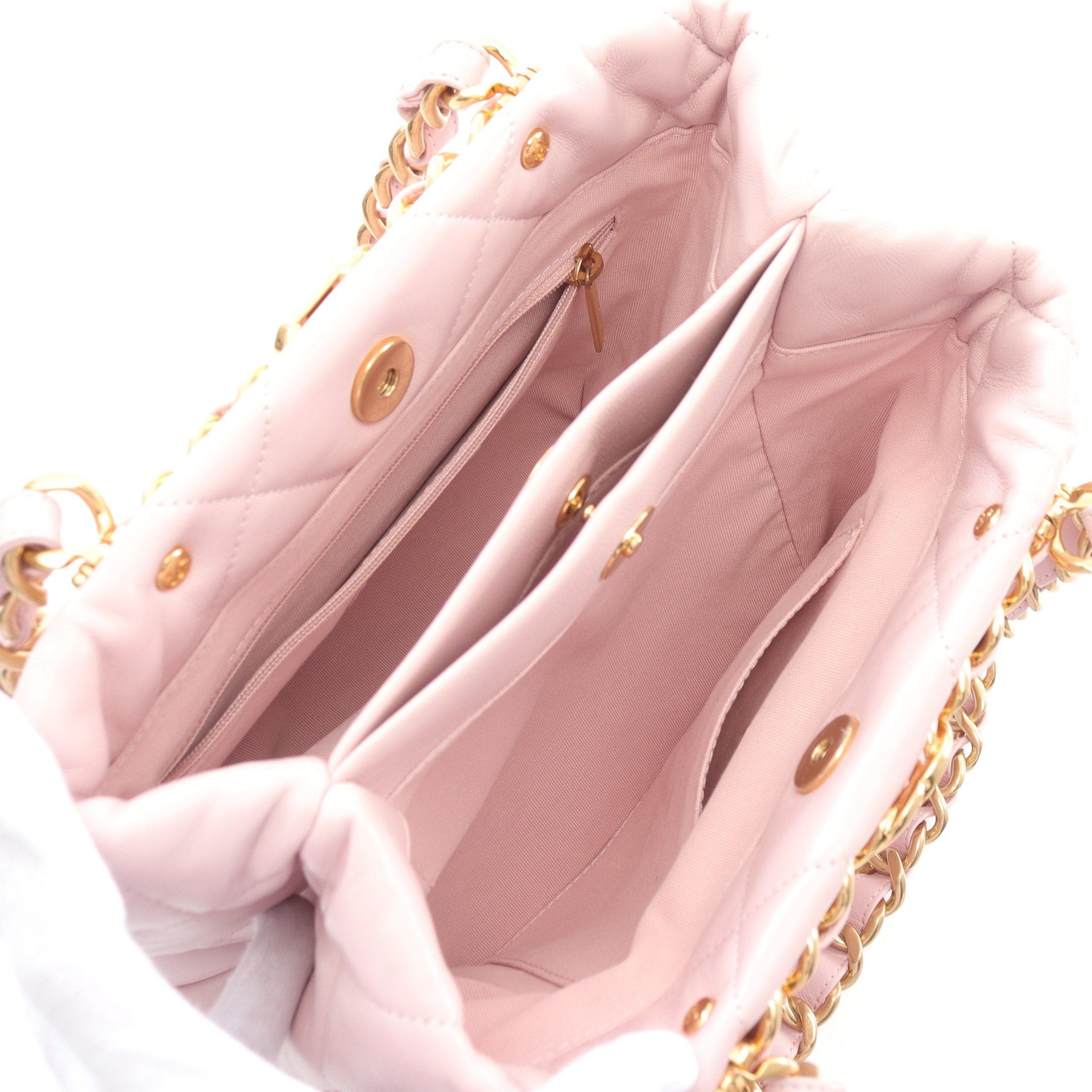 Chanel Chanel Matelasse Small Shopping Chain Shoulder Bag Tote Lambskin Light Pink Gold Hardware Size ONE SIZE - 3 Thumbnail