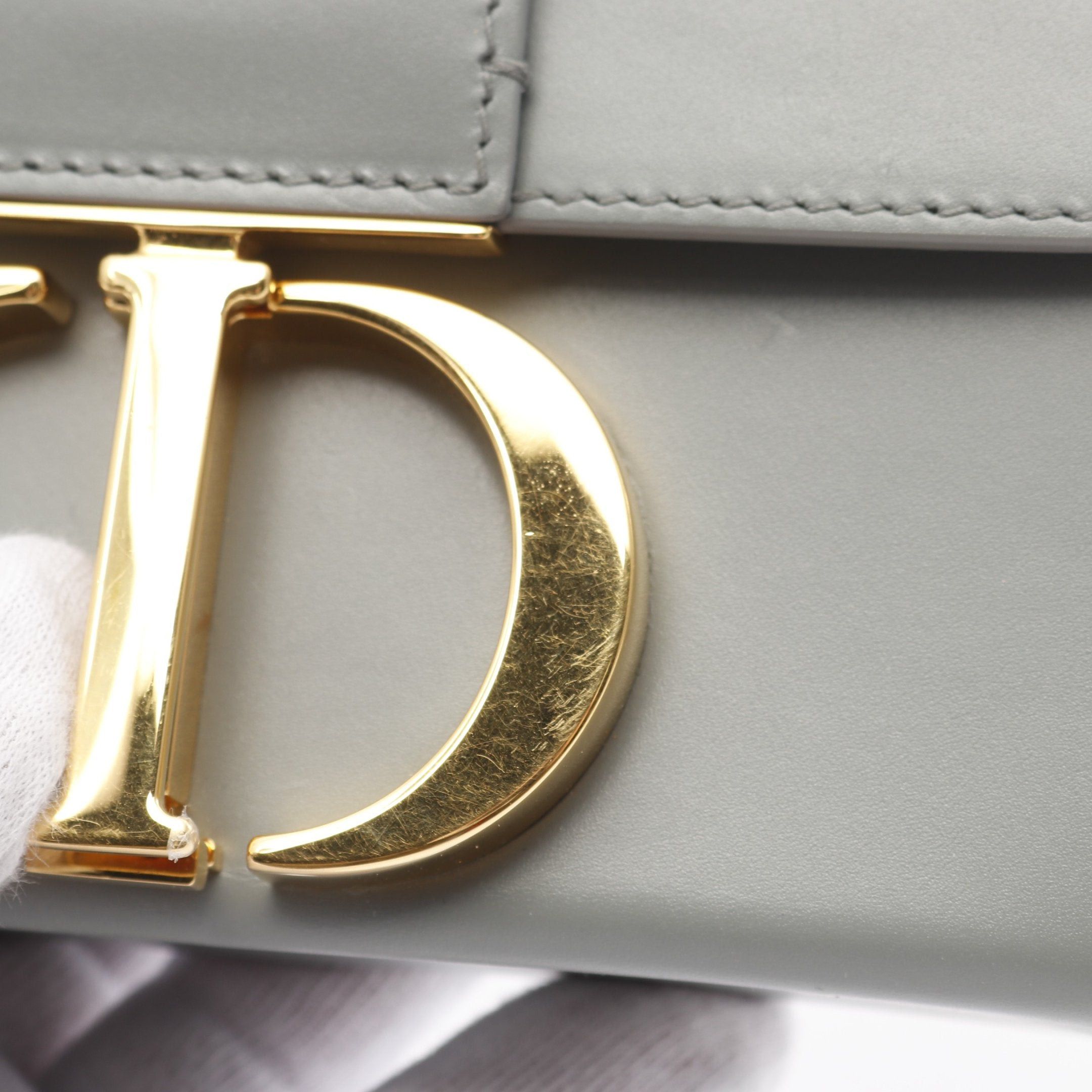 Dior Dior 30 Montaigne Shoulder Bag Leather Gray Size ONE SIZE - 6 Thumbnail