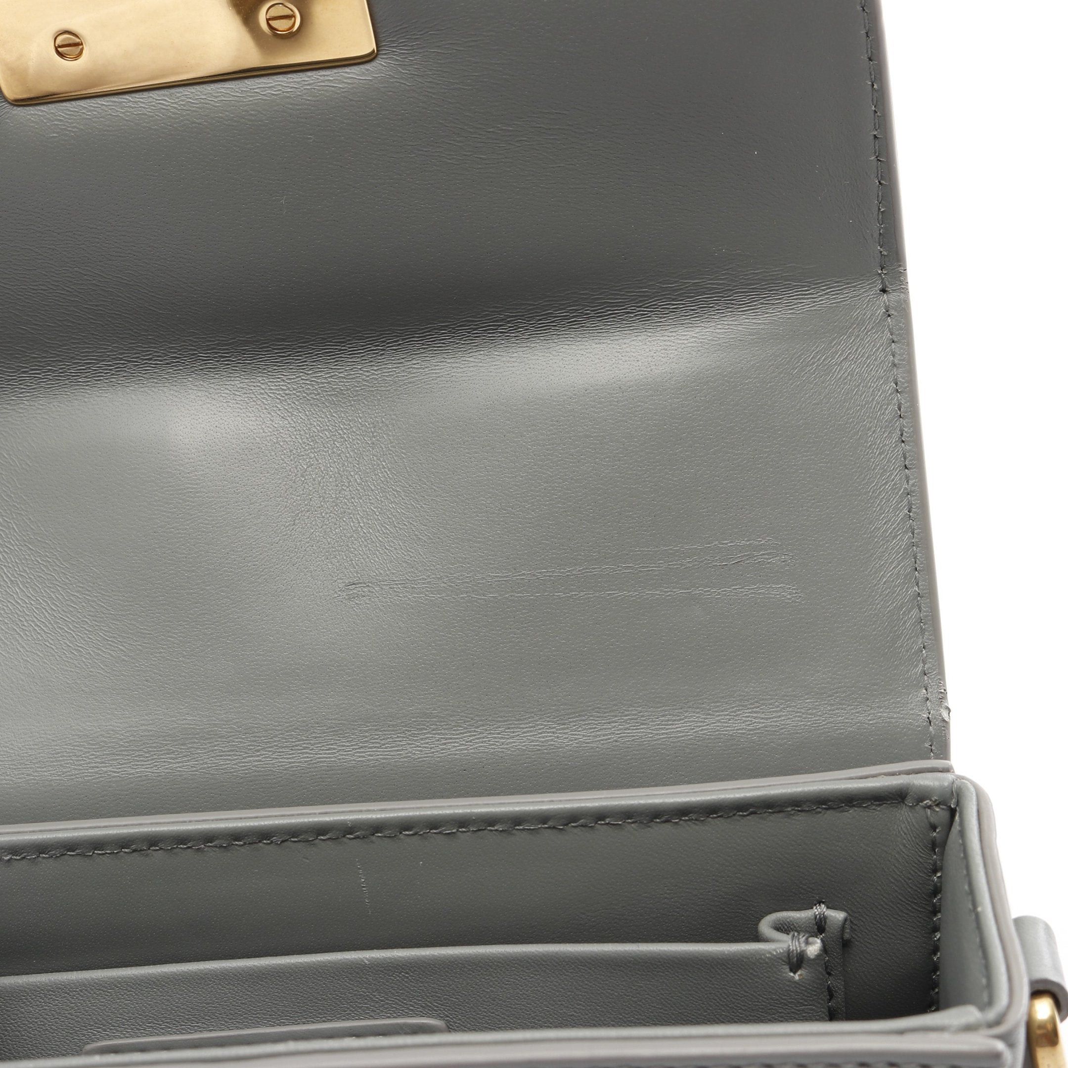 Dior Dior 30 Montaigne Shoulder Bag Leather Gray Size ONE SIZE - 5 Thumbnail