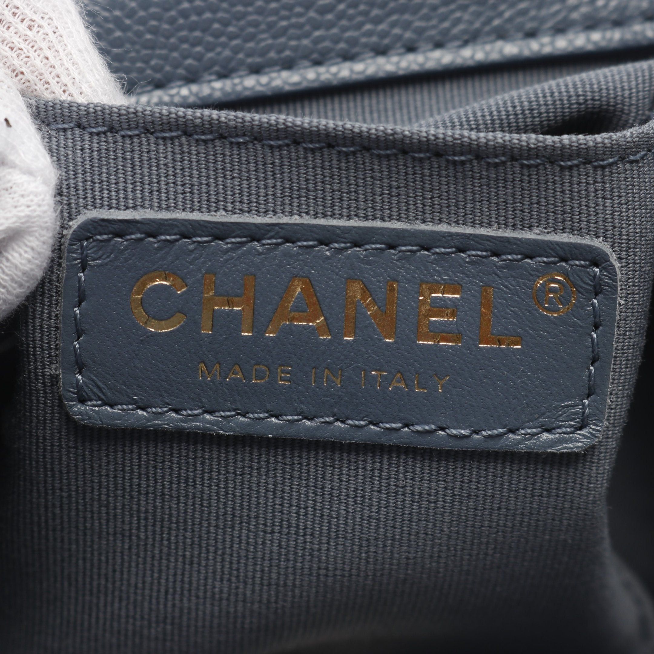 Chanel Chanel Matelasse Backpack Rucksack Caviar Skin Blue Gray Gold Hardware Size ONE SIZE - 4 Thumbnail