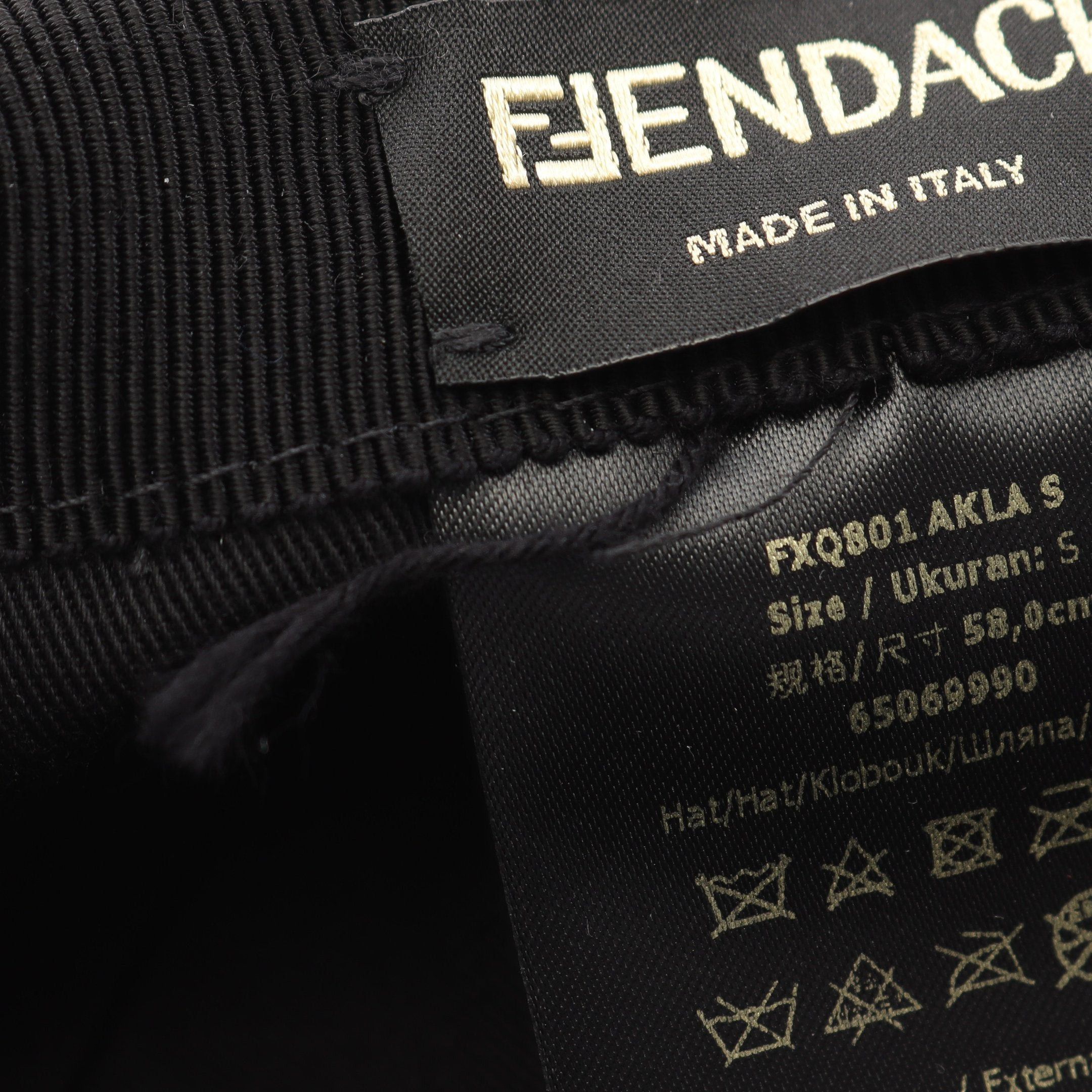 Fendi Fendi Fendi * Versace Fendace Fenderche Bucket Hat Cotton Black Size ONE SIZE - 5 Thumbnail