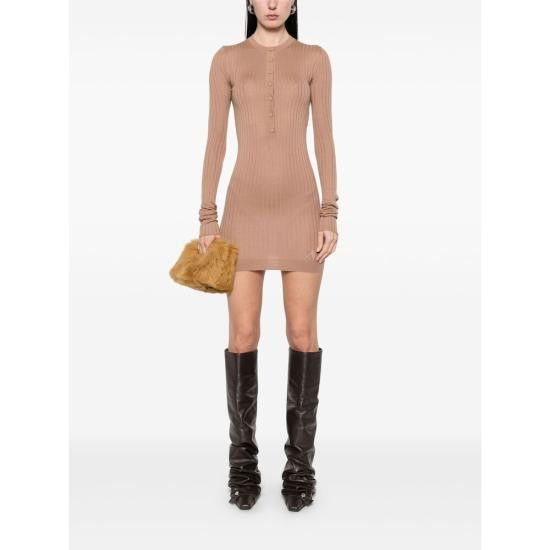The Attico THE ATTICO Women Dresses 250WCA00348 KWS006AA 046 BROWN Size S / US 4 / IT 40 - 4 Thumbnail