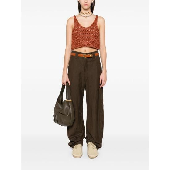 Alanui ALANUI Women Tops LWHT004R25KN I001 7500 BROWN Size M / US 6-8 / IT 42-44 - 5 Thumbnail