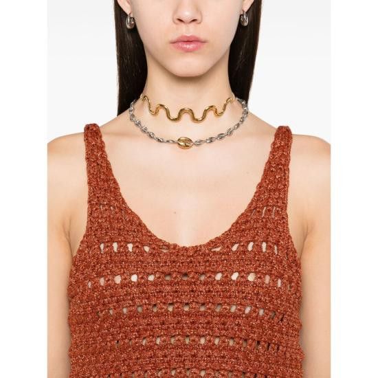 Alanui ALANUI Women Tops LWHT004R25KN I001 7500 BROWN Size M / US 6-8 / IT 42-44 - 2 Thumbnail