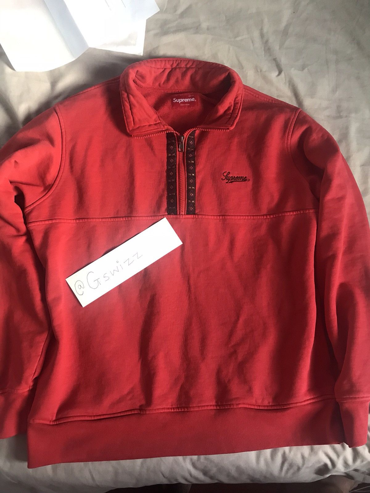 Supreme Overdyed Half Zip Sweatshirt | Grailed