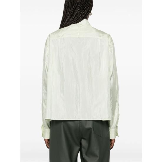 Jil Sander JIL SANDER Women Shirts J70003 J40DL0165 336 GREEN Size XS / US 0-2 / IT 36-38 - 4 Thumbnail