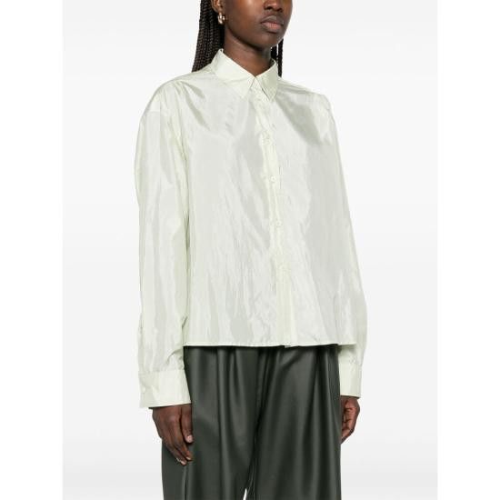 Jil Sander JIL SANDER Women Shirts J70003 J40DL0165 336 GREEN Size XS / US 0-2 / IT 36-38 - 2 Thumbnail