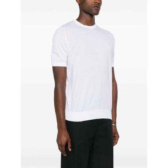 John Smedley JOHN SMEDLEY Men T-Shirts KEMPTON WHITE Size US XXL / EU 58 / 5 - 4 Thumbnail