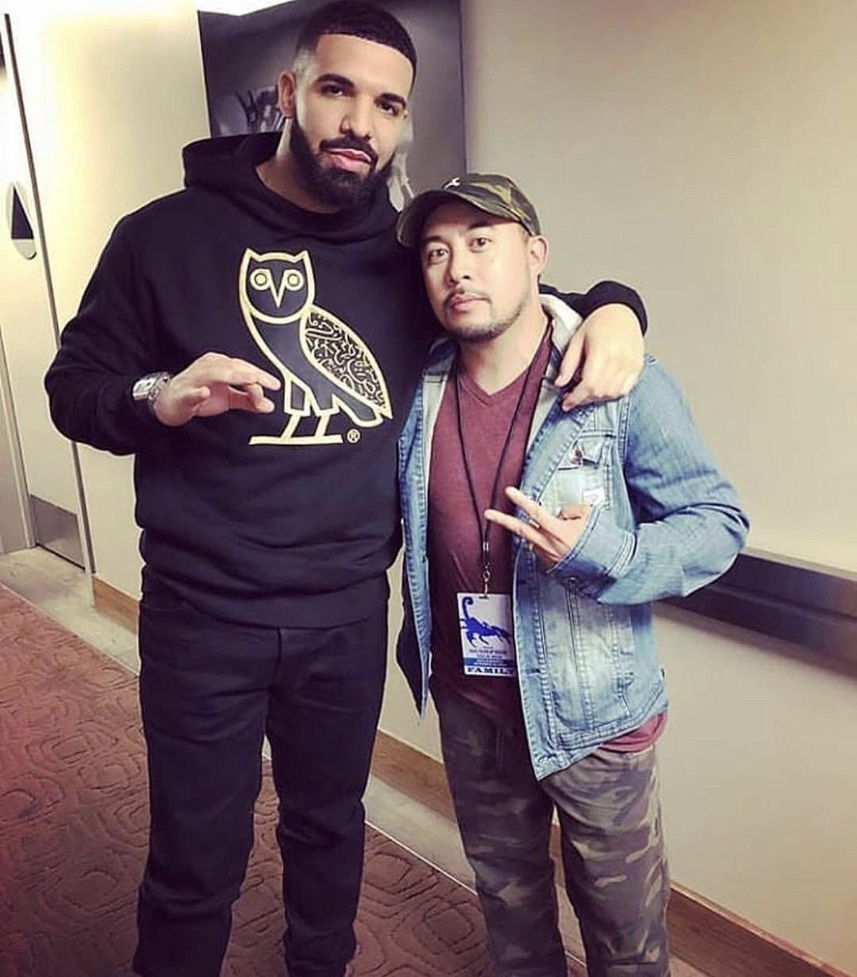 Octobers Very Own Drake OVO Arabic Calligraphy OG Owl hoodie Black OVO Grailed