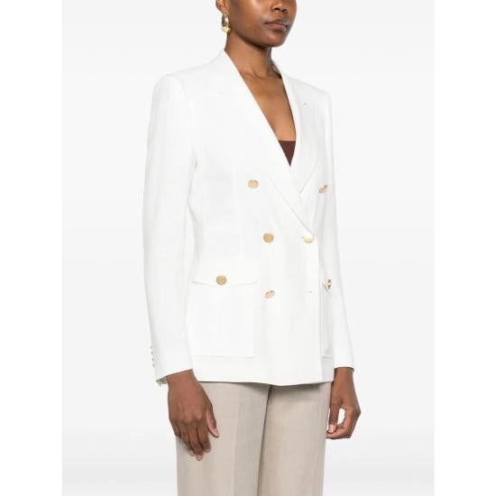 Tagliatore TAGLIATORE Women Suit Jackets 340159 J HONEY EX827 WHITE Size L / US 10 / IT 46 - 5 Thumbnail