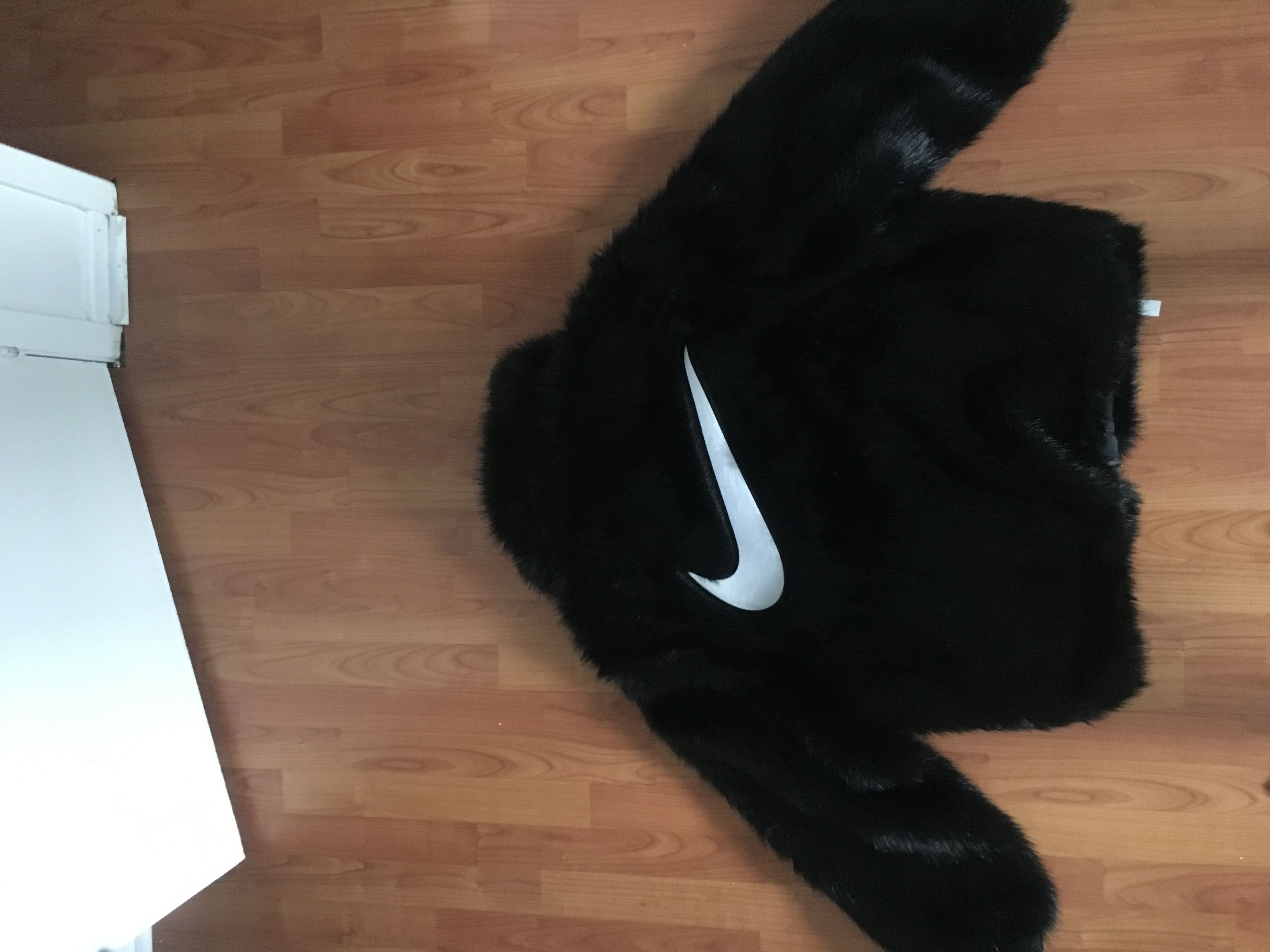 faux fur coat nike