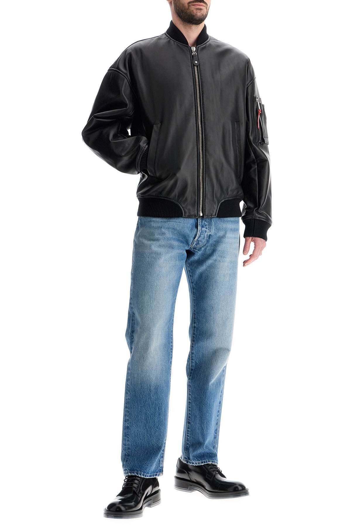 極美品✨ dsquared2 ナイロン ジャケット レザー 牛革 ブラック 50