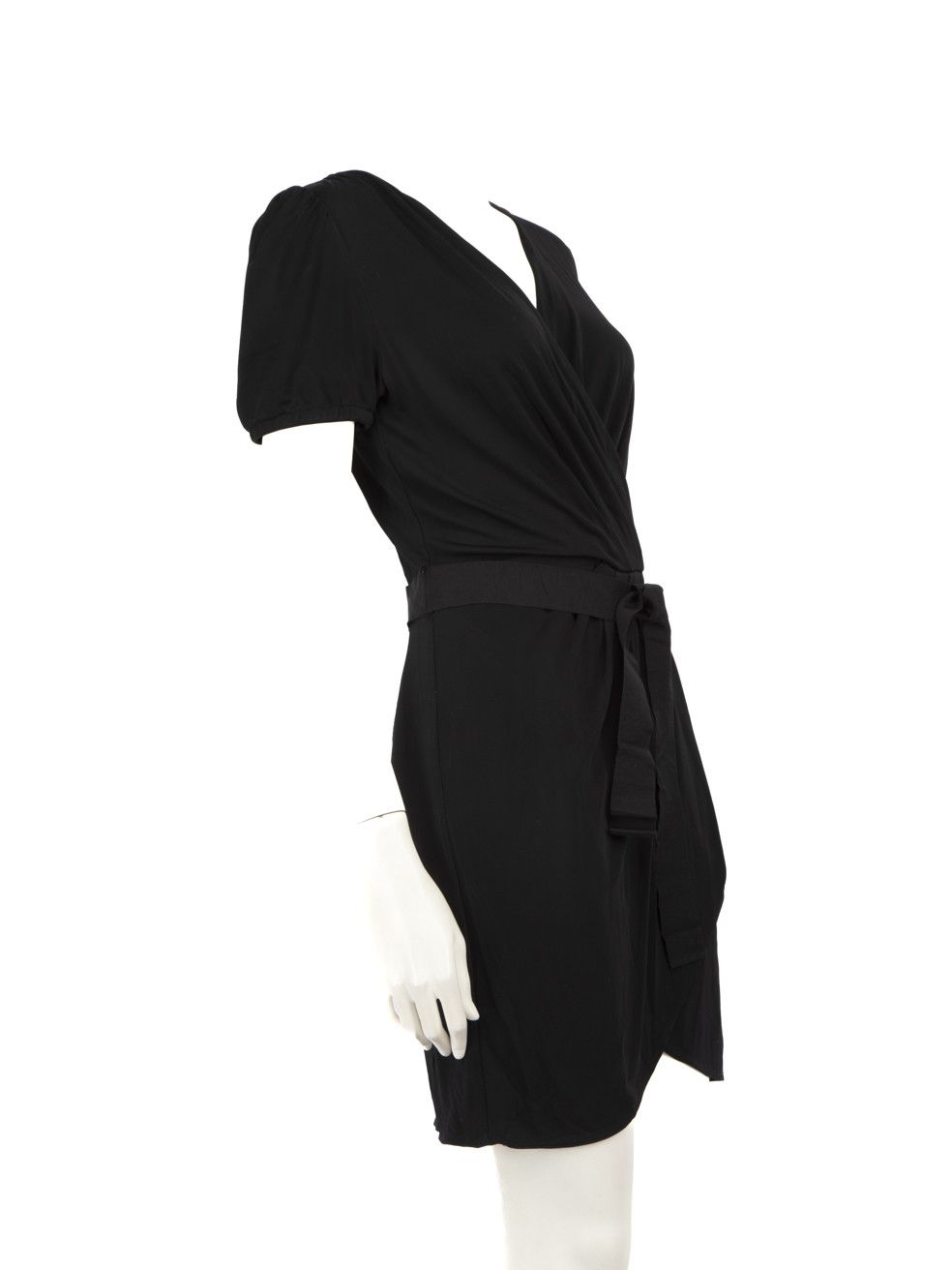 Dolce & Gabbana Black V Neck Belted Mini Dress Size M / US 6-8 / IT 42-44 - 2 Thumbnail