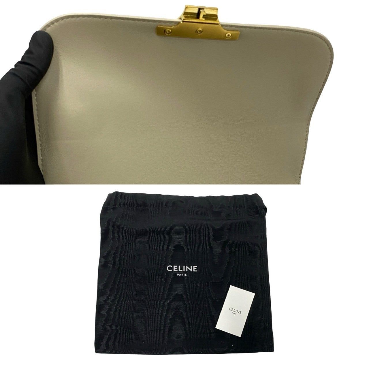 Celine Celine Shoulder Bag Neutrals Leather Size ONE SIZE - 9 Thumbnail