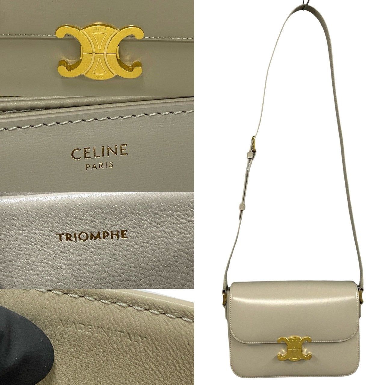 Celine Celine Shoulder Bag Neutrals Leather Size ONE SIZE - 3 Thumbnail