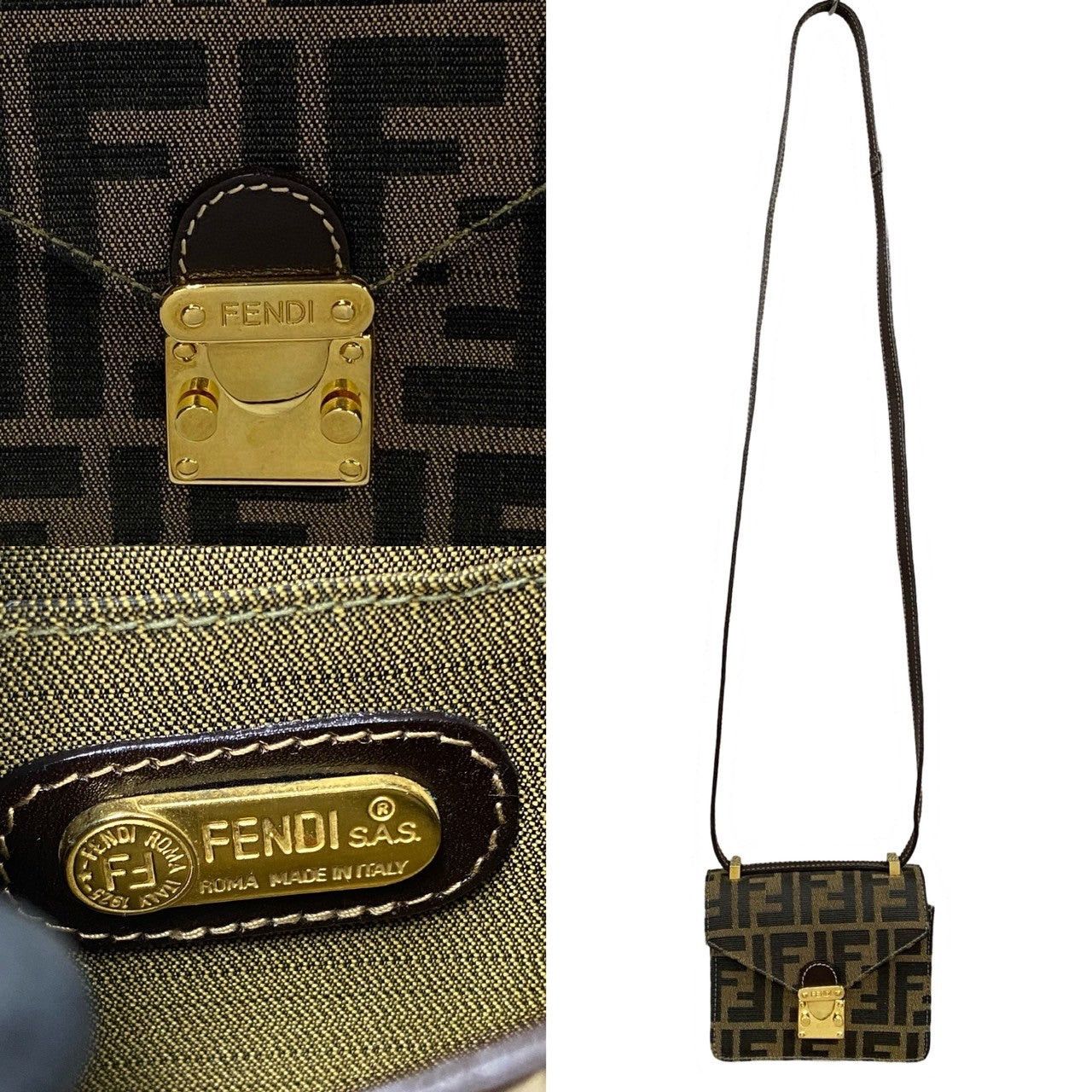 Fendi Fendi Shoulder Bag Black Cotton Size ONE SIZE - 3 Thumbnail