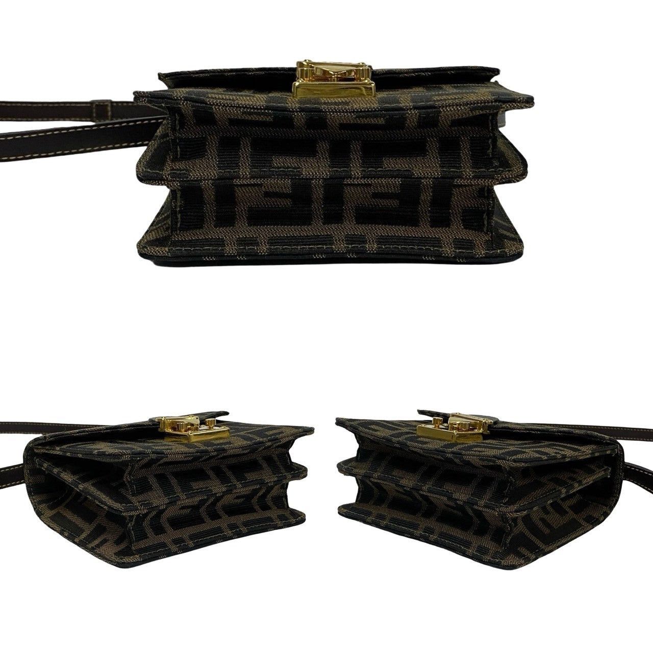 Fendi Fendi Shoulder Bag Black Cotton Size ONE SIZE - 6 Thumbnail