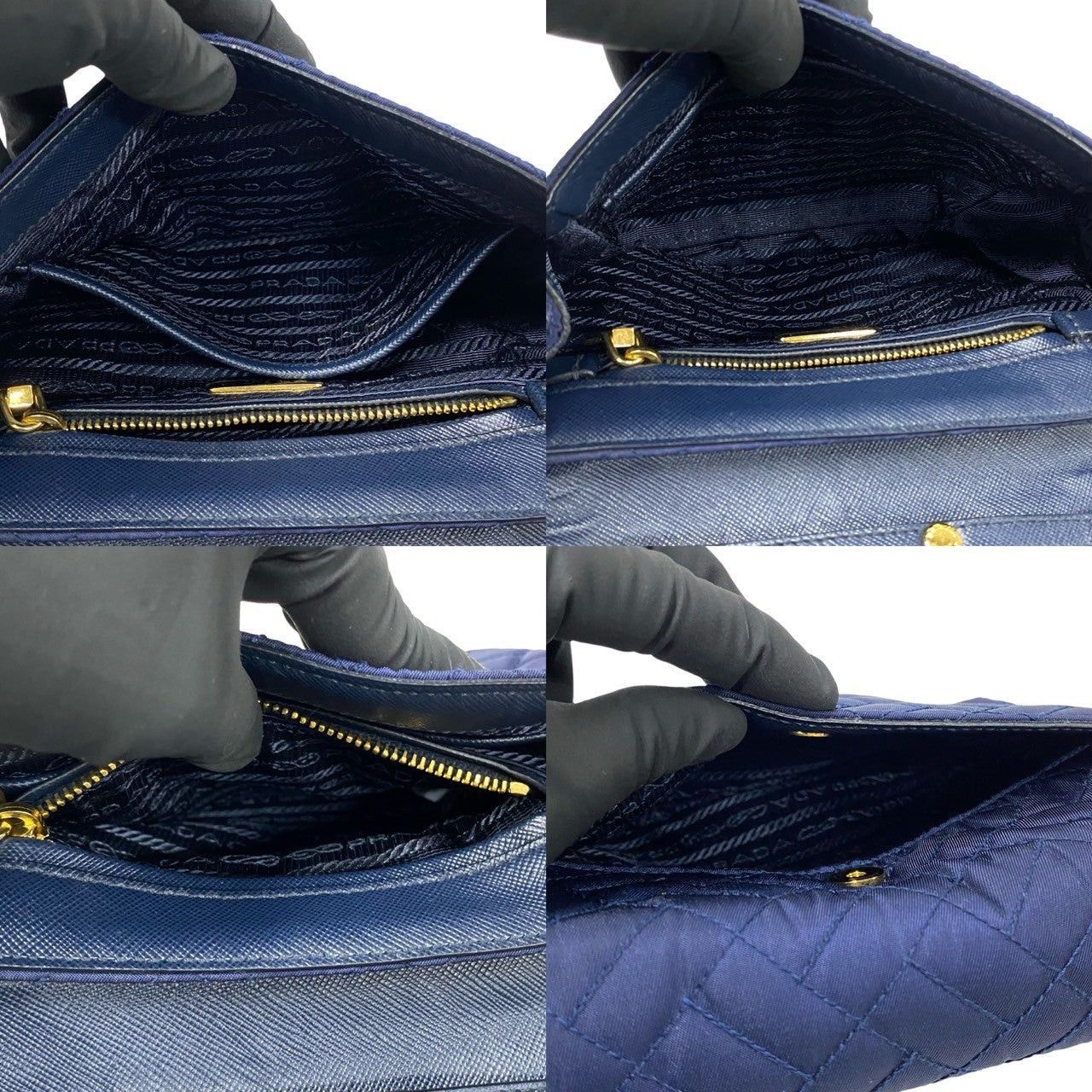 Prada Prada Shoulder Bag Blue Synthetic Size ONE SIZE - 8 Thumbnail