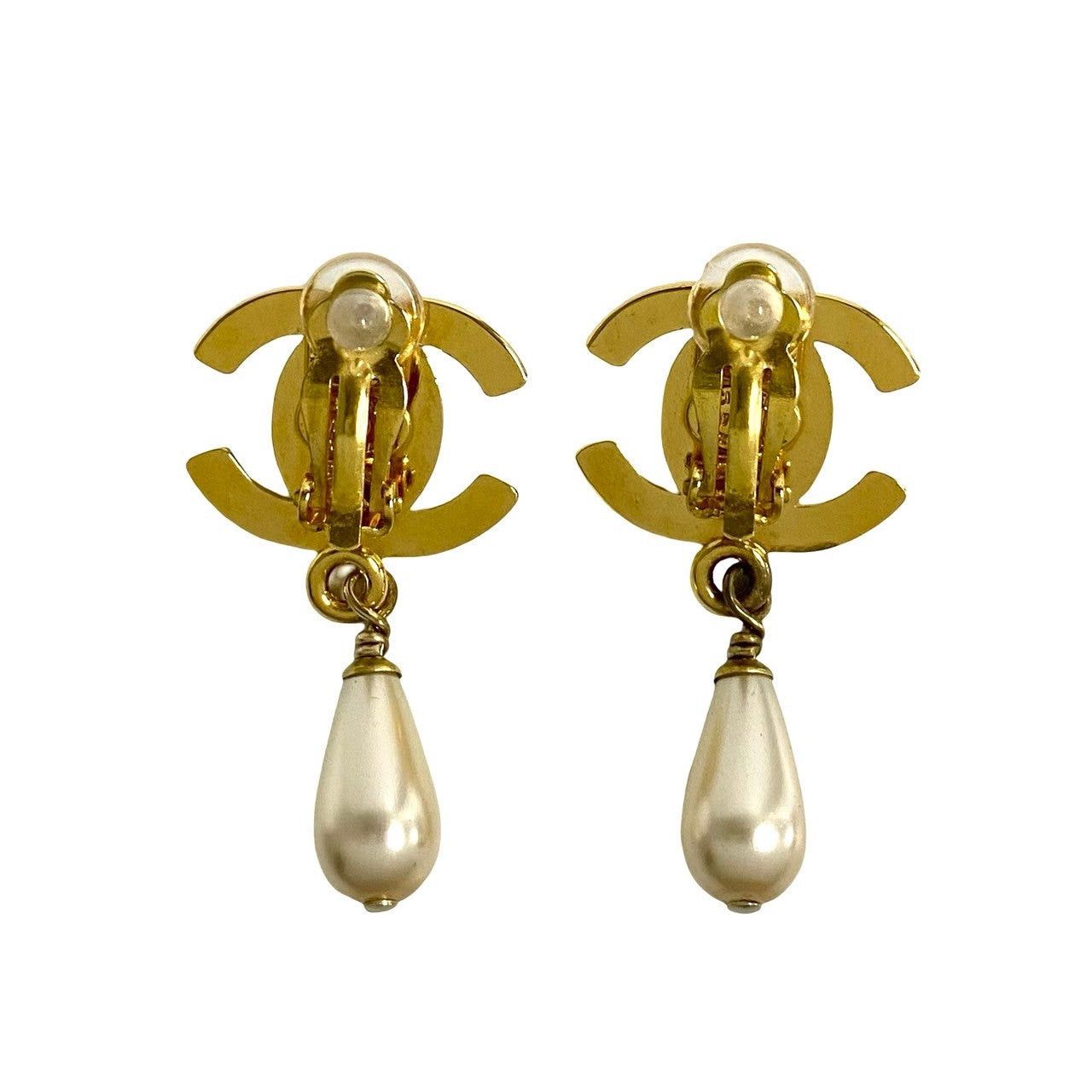 Chanel Chanel Earrings Gold Pearls Size ONE SIZE - 4 Thumbnail