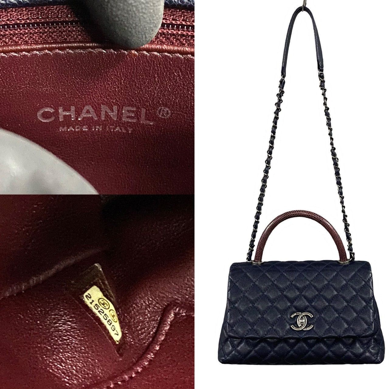 Chanel Chanel Shoulder Bag Blue Leather - Exotic Size ONE SIZE - 3 Thumbnail