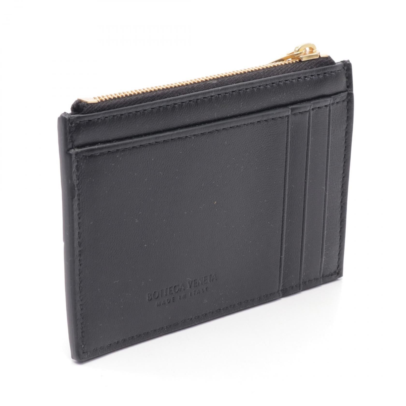 Bottega Veneta Bottega Veneta Cassette Coin Purse Leather Black Size ONE SIZE - 2 Thumbnail