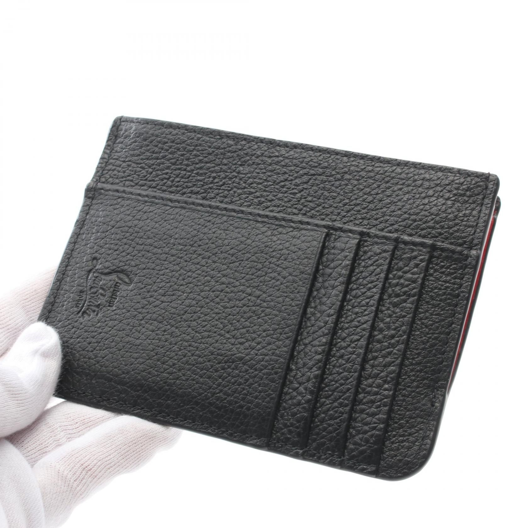 Christian Louboutin Christian Louboutin By My Side Coin Purse Leather Black Red Size ONE SIZE - 6 Thumbnail