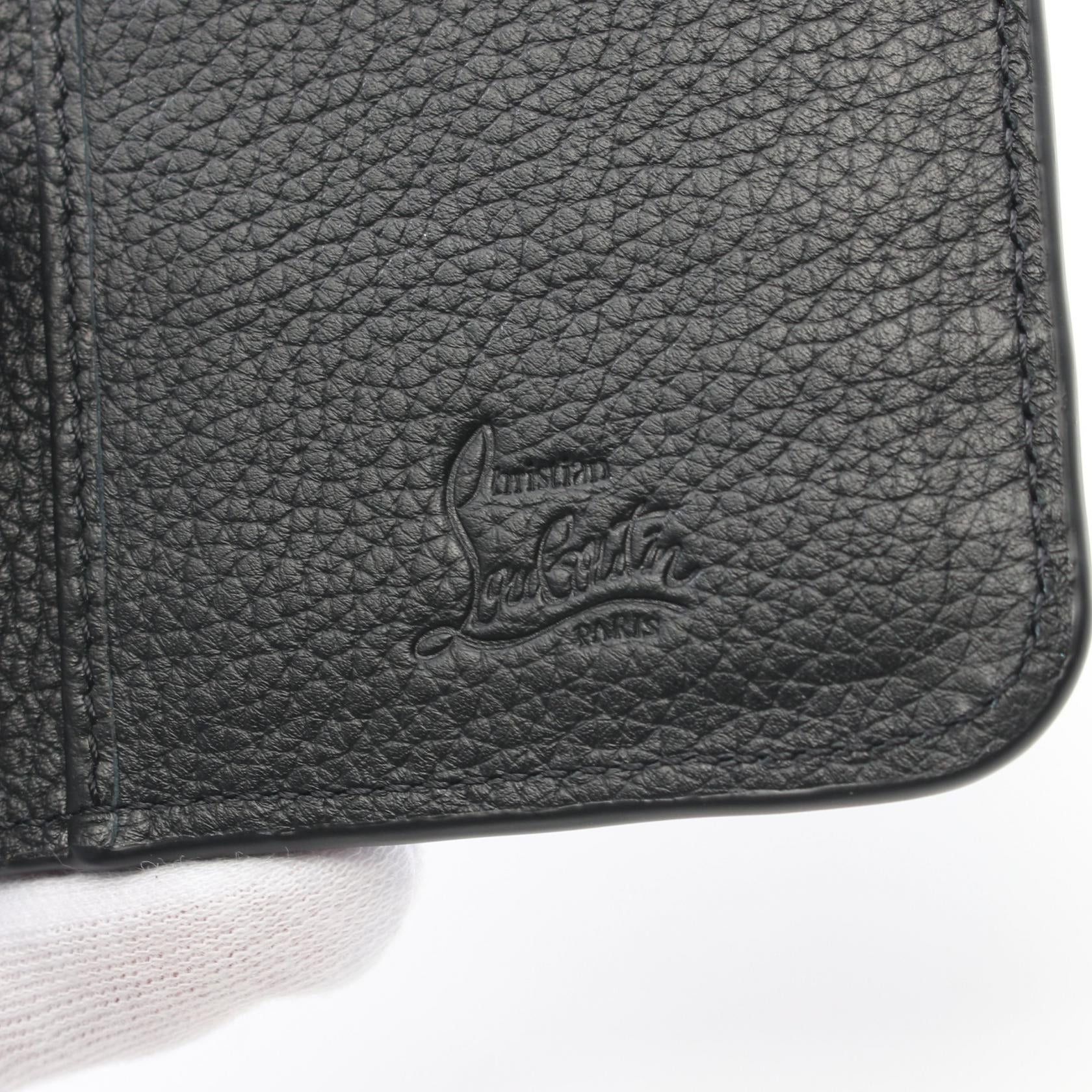 Christian Louboutin Christian Louboutin By My Side Coin Purse Leather Black Red Size ONE SIZE - 4 Thumbnail