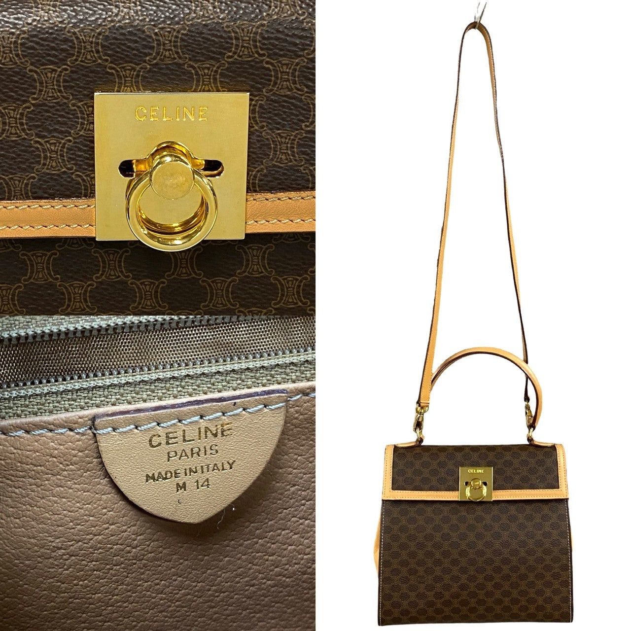 Celine Celine Shoulder Bag Brown Leather Size ONE SIZE - 3 Thumbnail