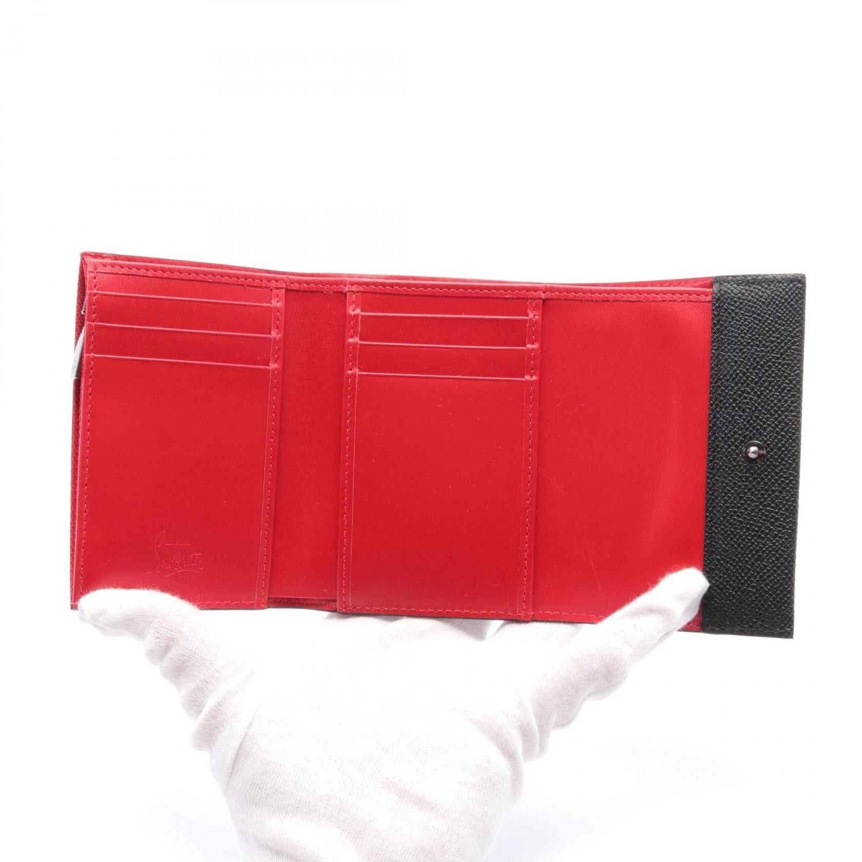 Christian Louboutin Christian Louboutin Groovy Trifold Wallet Leather Black Size ONE SIZE - 3 Thumbnail