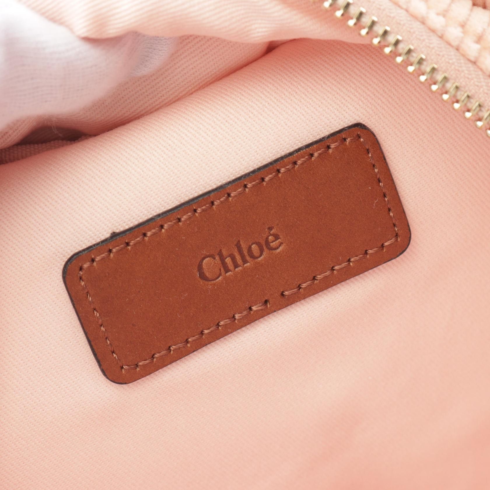 Chloe Chloe Backpack Rucksack Others Corduroy Pink Brown Size ONE SIZE - 4 Thumbnail