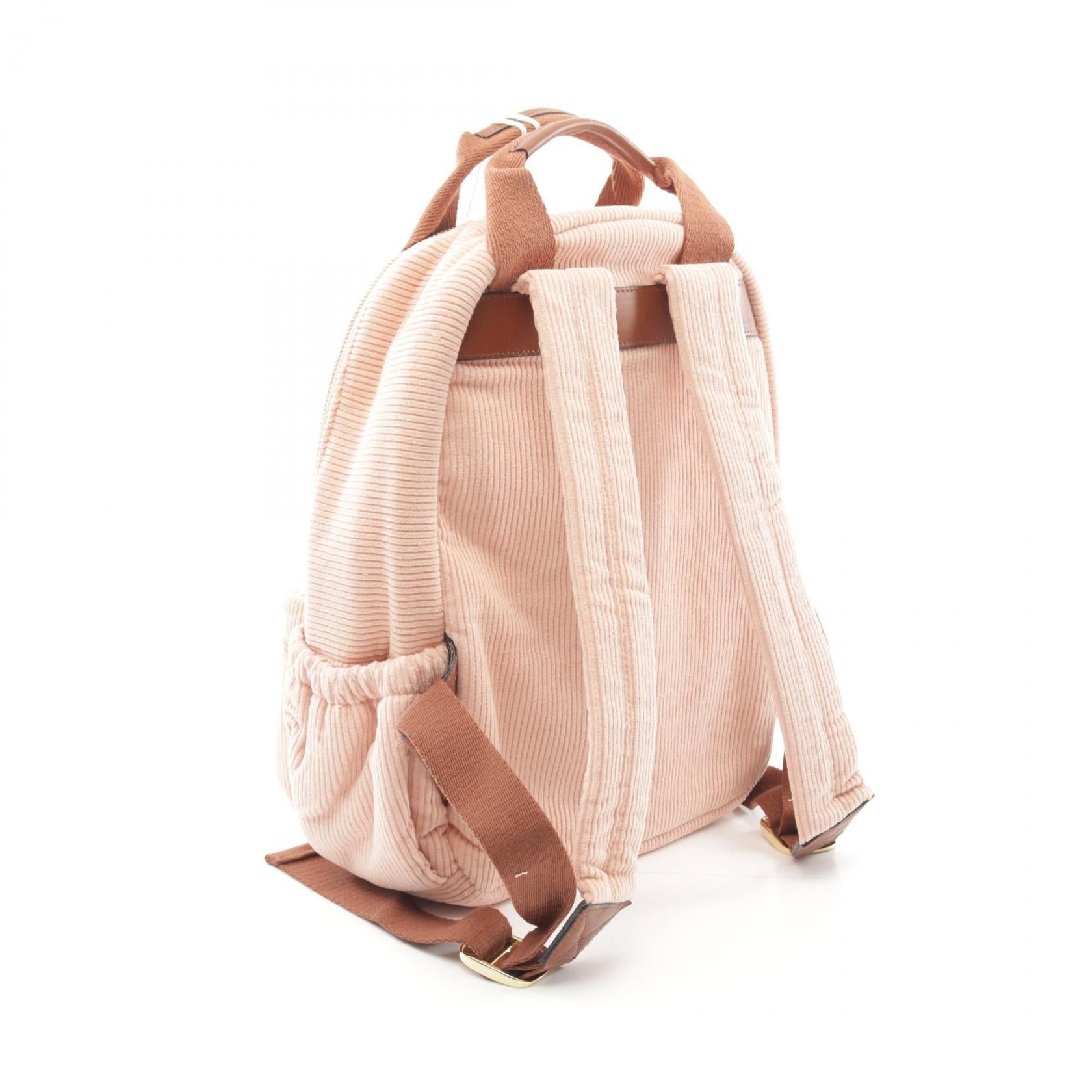Chloe Chloe Backpack Rucksack Others Corduroy Pink Brown Size ONE SIZE - 2 Thumbnail