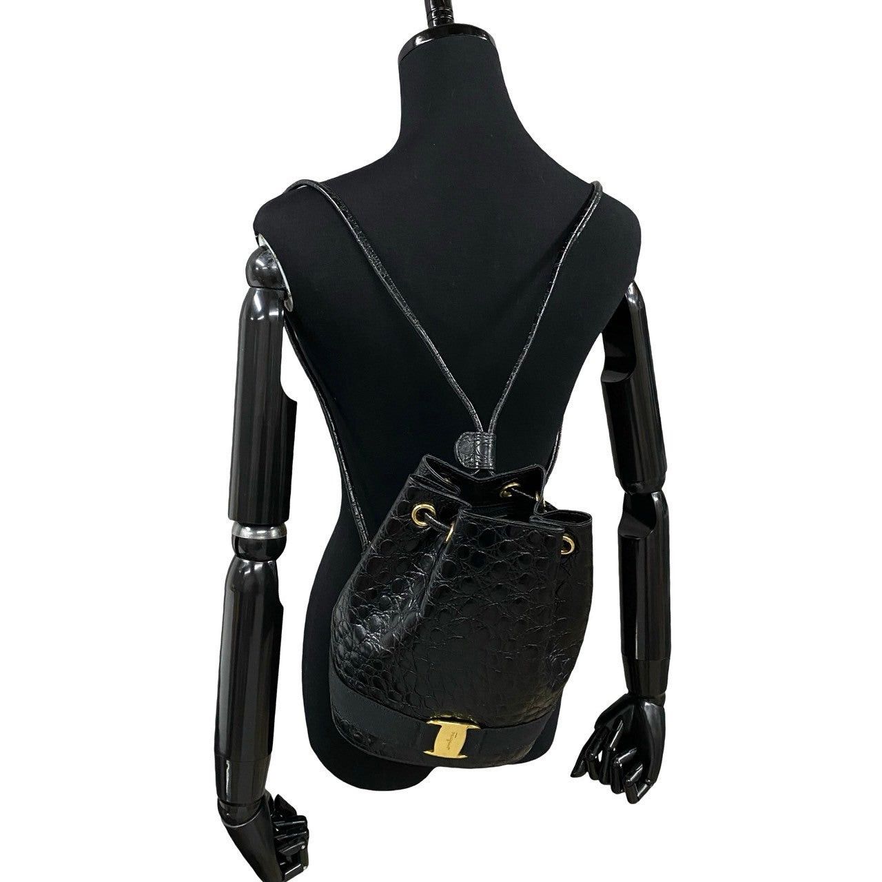Salvatore Ferragamo Salvatore Ferragamo Backpack Black Leather Size ONE SIZE - 2 Thumbnail