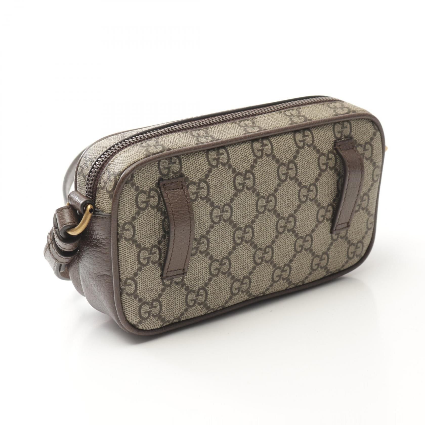 Gucci Gucci Ophidia Mini Bag Gg Supreme Shoulder Coated Canvas Leather Beige Brown Multicolor Size ONE SIZE - 2 Thumbnail