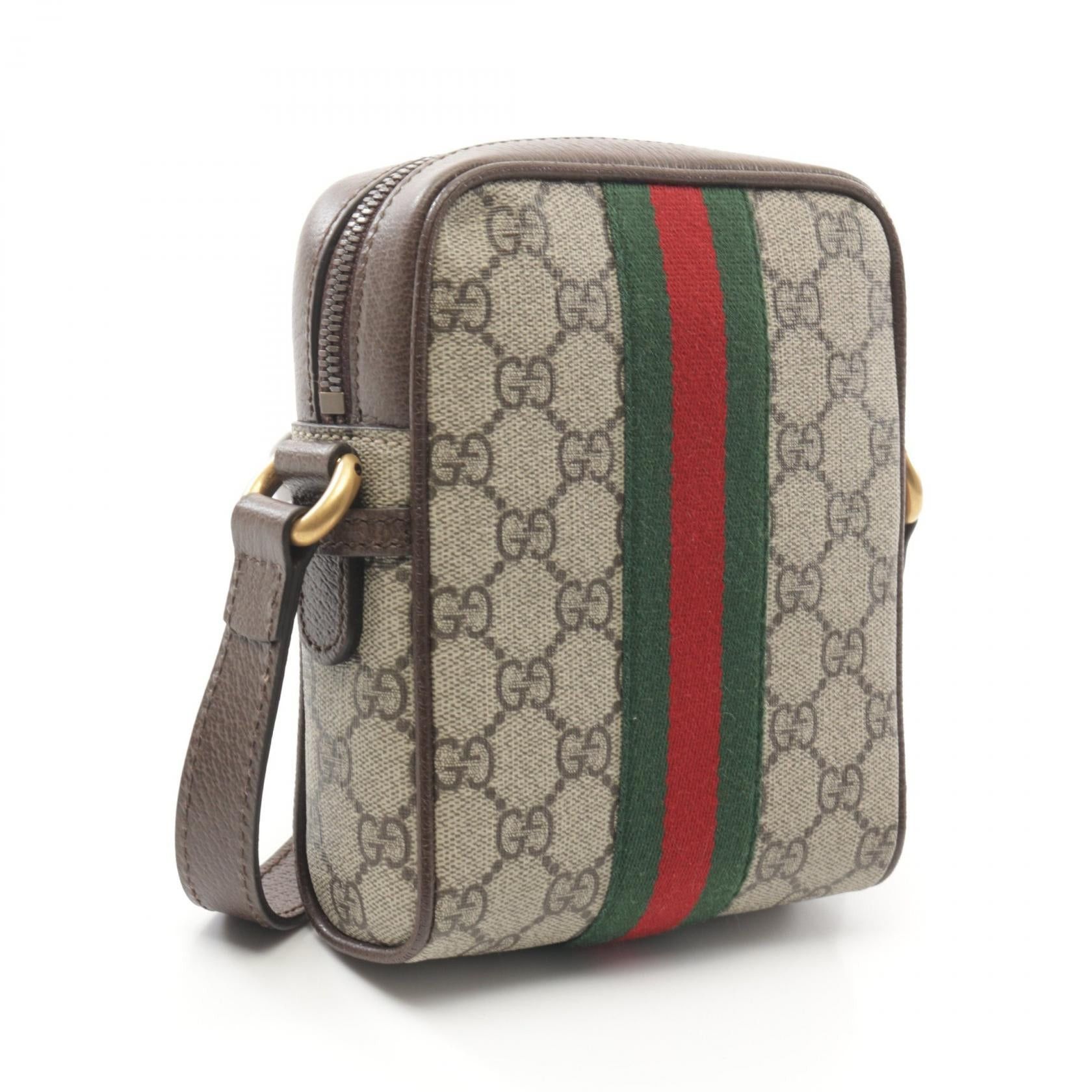Gucci Gucci Ophidia Gg Supreme Shoulder Bag Coated Canvas Leather Beige Brown Multicolor Size ONE SIZE - 2 Thumbnail