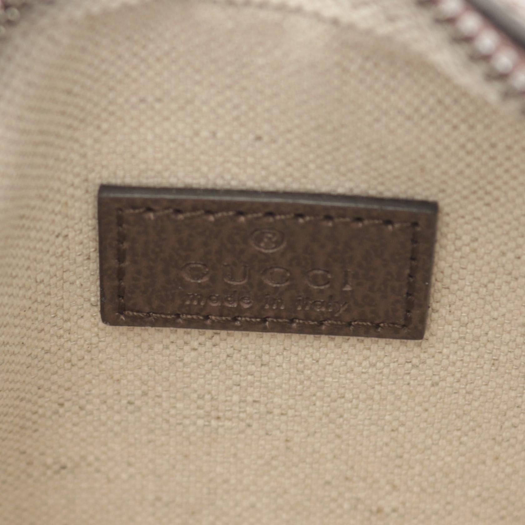 Gucci Gucci Ophidia Gg Supreme Shoulder Bag Coated Canvas Leather Beige Brown Multicolor Size ONE SIZE - 4 Thumbnail
