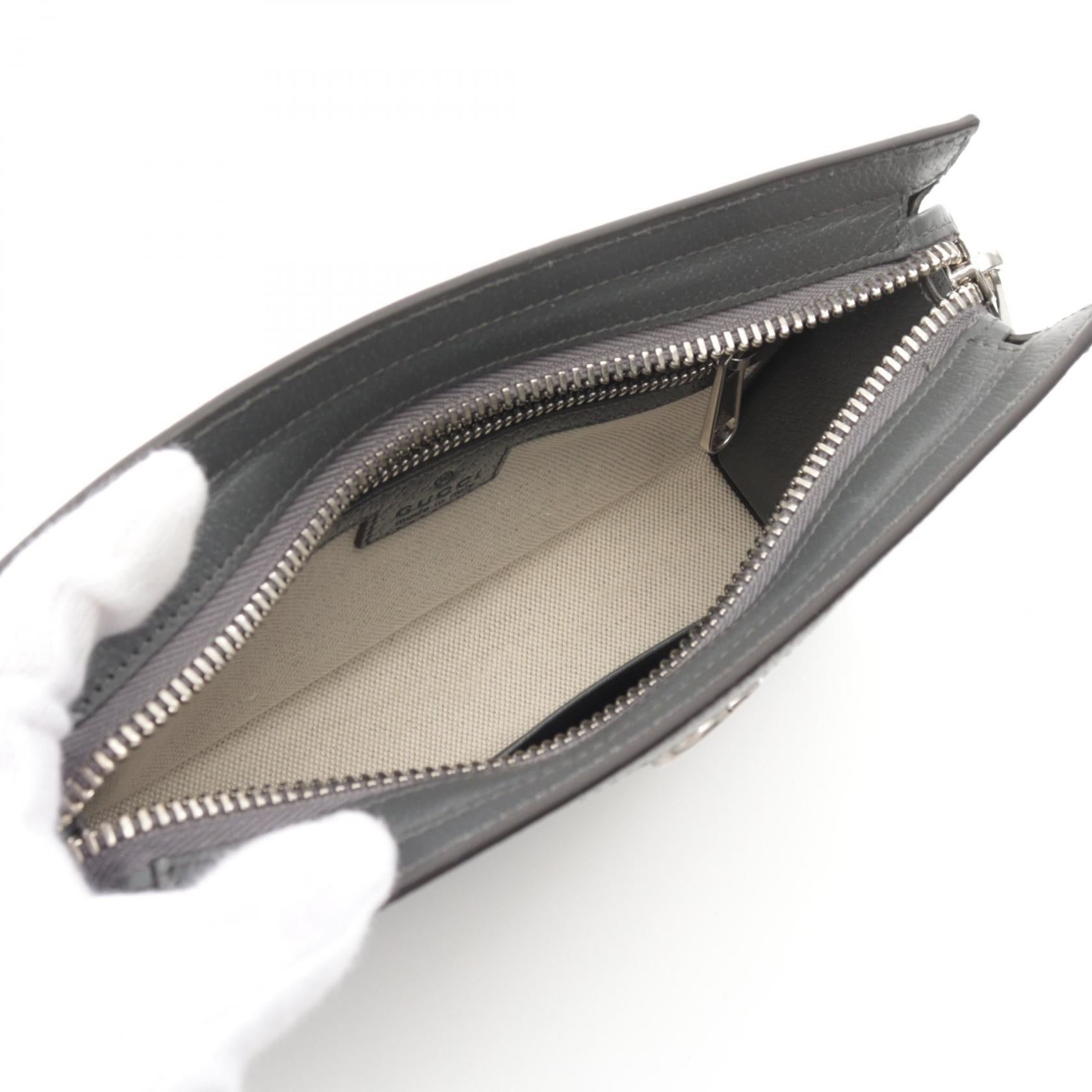 Gucci Gucci Ophidia Super Mini Bag Shoulder Coated Canvas Leather Gray Size ONE SIZE - 3 Thumbnail