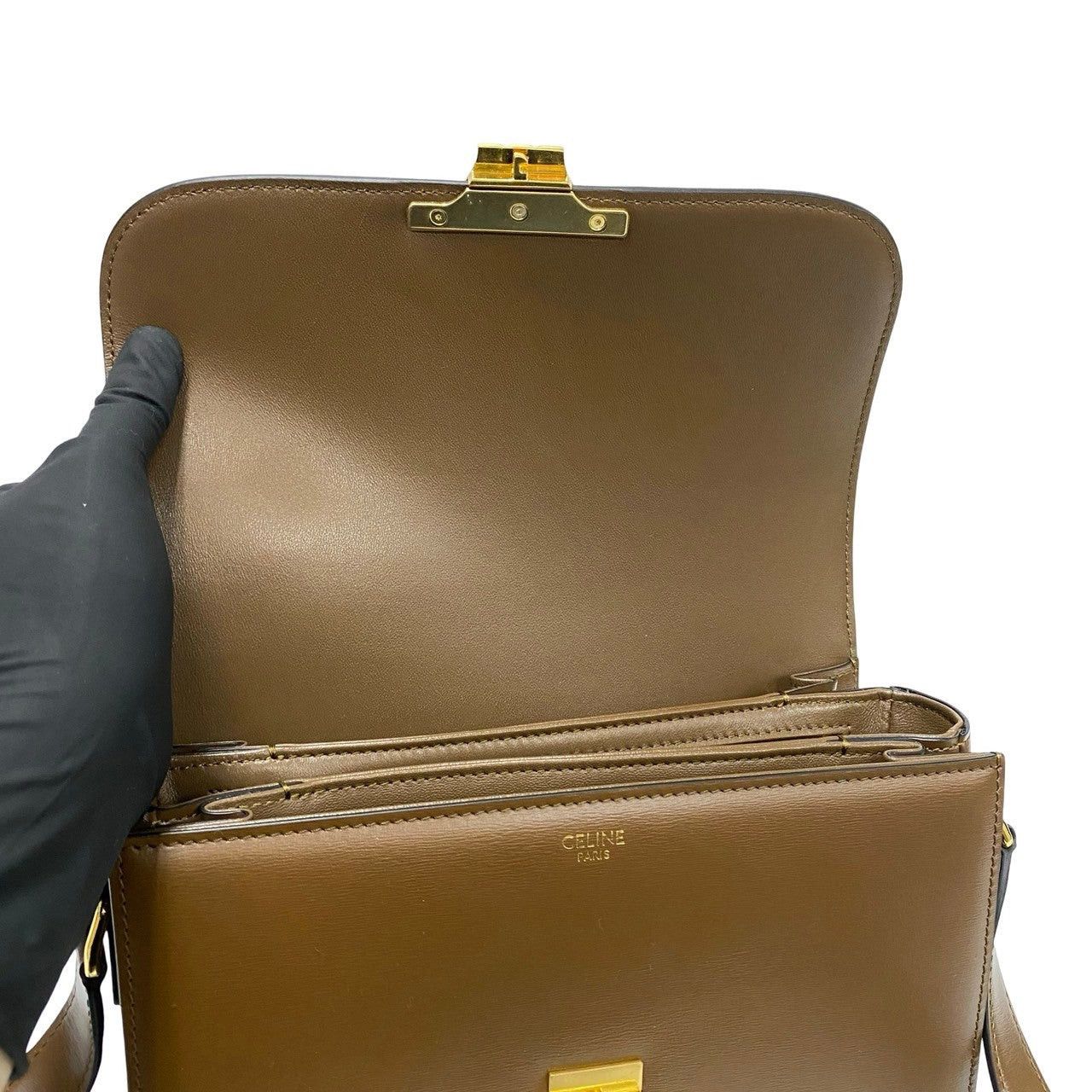 Celine Celine Shoulder Bag Brown Leather Size ONE SIZE - 8 Thumbnail