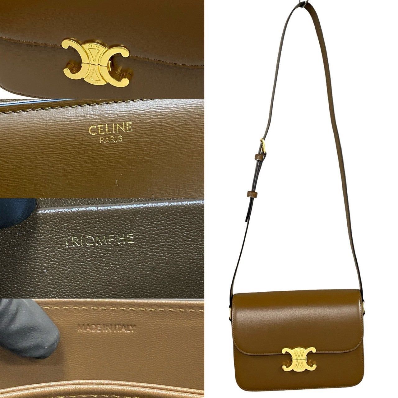 Celine Celine Shoulder Bag Brown Leather Size ONE SIZE - 3 Thumbnail