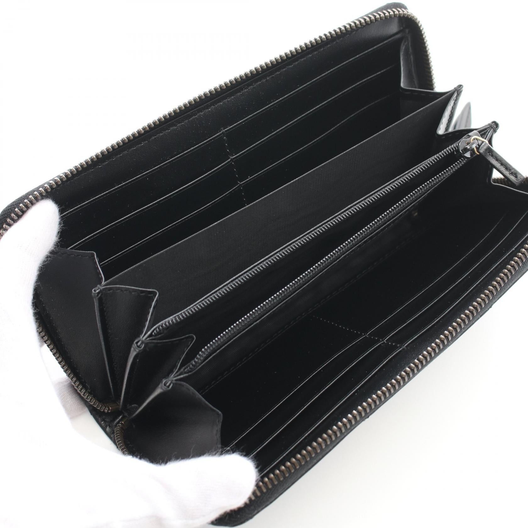 Gucci Gucci Gg Marmont Zip Around Wallet Round Zipper Long Leather Black Size ONE SIZE - 3 Thumbnail