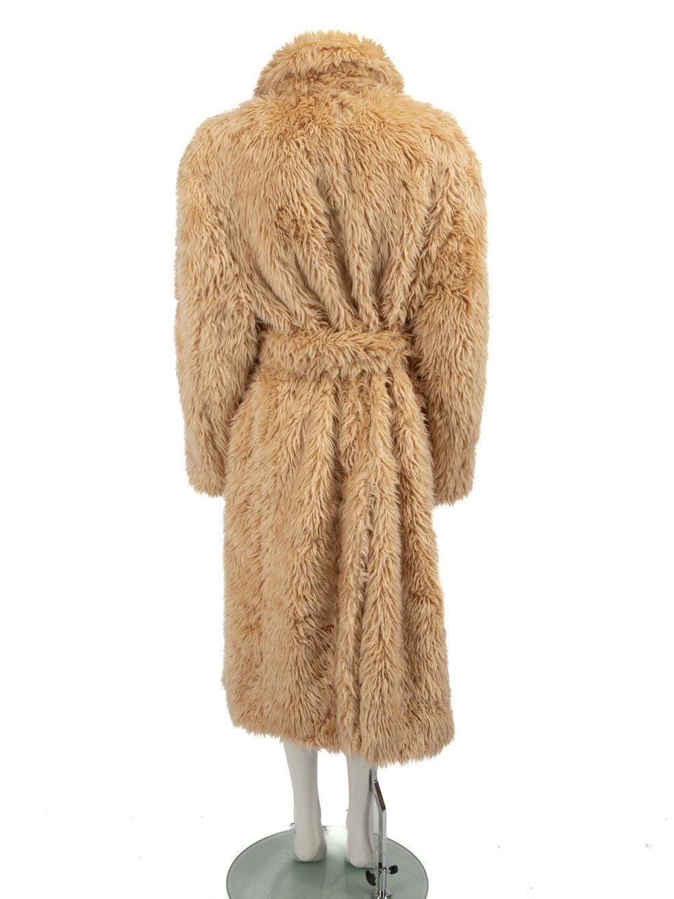 MSGM Peach Faux Fur Double Breasted Long Coat Size M / US 6-8 / IT 42-44 - 3 Thumbnail