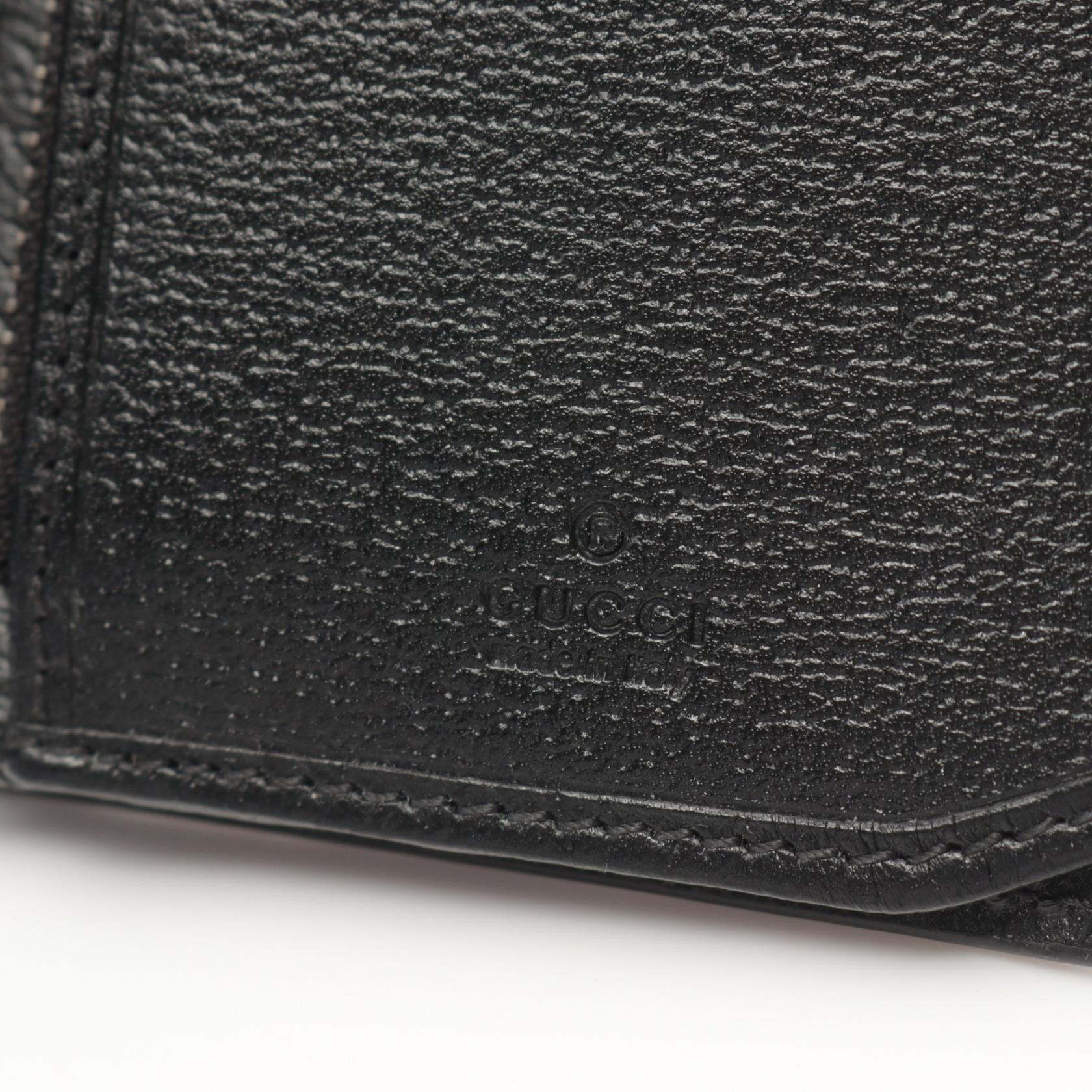 Gucci Gucci Double G Bi-Fold Long Wallet Leather Black Size ONE SIZE - 4 Thumbnail