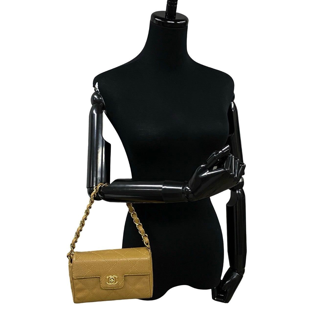 Chanel Chanel Handbag Neutrals Leather Size ONE SIZE - 2 Thumbnail