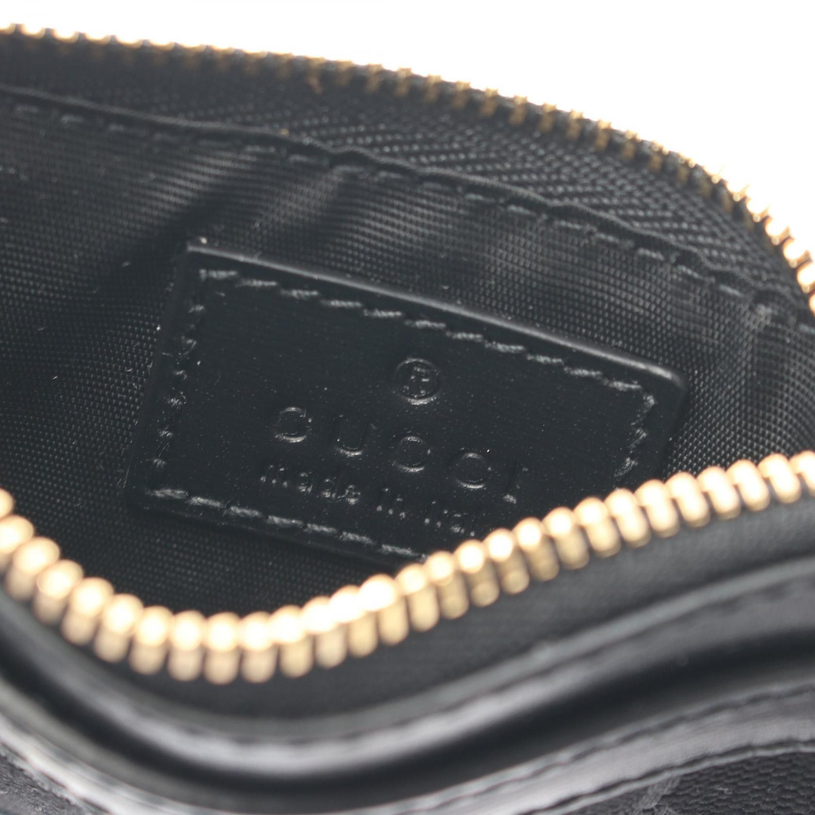 Gucci Gucci Gg Canvas Coin Purse Leather Black Size ONE SIZE - 4 Thumbnail